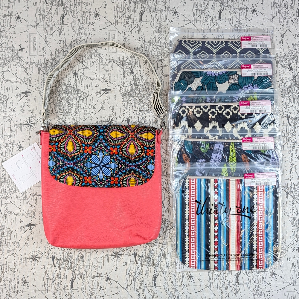 Thirty-One Studio Thirty-One Modern Purse Bundle + 6 Interchangeable Flaps